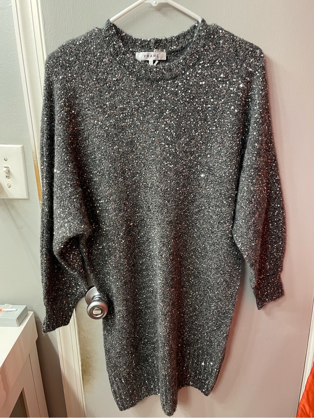 Frame Sequin Sweater Dress NWT